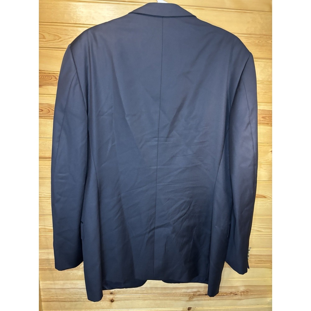 Ermenegildo Zegna Super 100s Fine Worsted Blazer Blue Men's 56 EU 46 US 2 Button - Picture 3 of 9